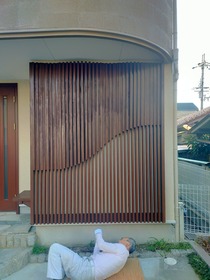 外壁デザインパネルの再塗装